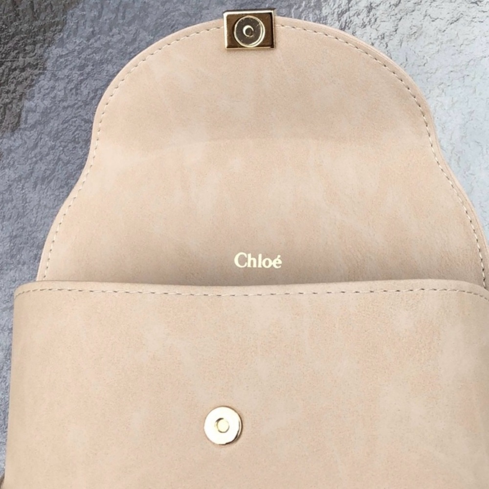Authentic New Chloe Neutral Suede Sunglasses or Eyeglass Case - Picture 3 of 3